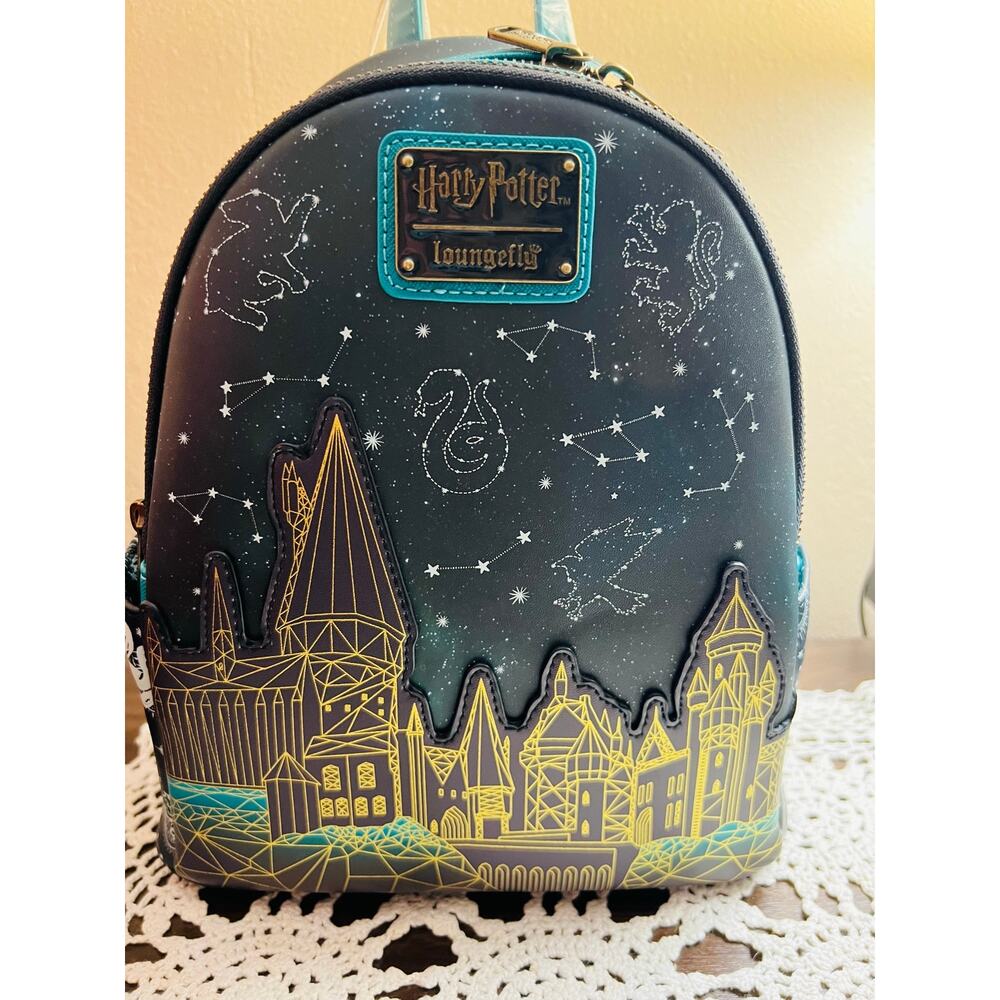 Loungefly Harry Potter Hogwarts Castle Constellations Glow-in-the-Dark Mini Back